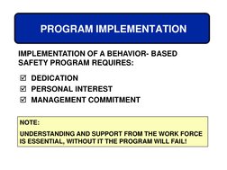 Behavior-Based Safety Training Guide | PDF | Motivation | Motivational