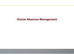 Oracle Absence Management | PDF | Accrual | Human Resource Management