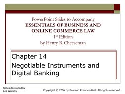 Copyright © 2006 by Pearson Prentice-Hall. All rights reserved 
Slides developed by 
Les Wiletzky 
PowerPoint Slides to Accom