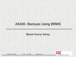 AS400 Backup Strategies with BRMS | PDF | Backup | Computer File
