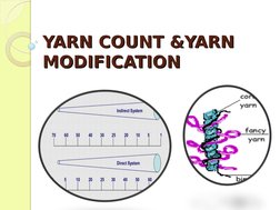 YARN COUNT &YARN 
YARN COUNT &YARN 
MODIFICATION
MODIFICATION
