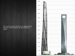 Es la torre mas alta de Asia y la segunda mas 
alta del mundo después del Burj Khalifa en 
Dubai
