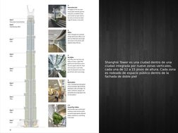 Shanghái Tower es una ciudad dentro de una 
ciudad integrada por nueve zonas verticales, 
cada una de 12 a 15 pisos de altura