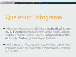 Fundamentos del Lenguaje en la Animación Digital
FUNDAMENTOS DE LA ANIMACIÓN DIGITAL / Fotogramas
Paolo Arévalo Ortiz
Docente