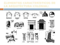 ELEMENTOS CARACTERÍSTICOS DE 
LA ARQUITECTURA COLONIAL:

