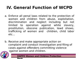 Wcpd WCPD Guidelines for Protecting Women and Children | PDF | Victimology ...