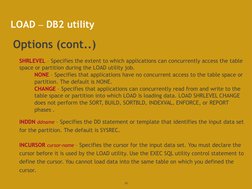 DB2 Load Utility Overview and Options | PDF | Database Index | Ibm Db2