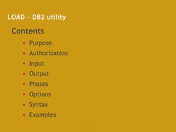 DB2 Load Utility Overview and Options | PDF | Database Index | Ibm Db2