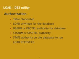 DB2 Load Utility Overview and Options | PDF | Database Index | Ibm Db2