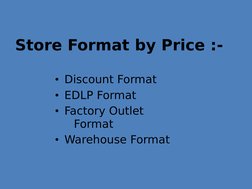 Retail Outlet Format Retail Store Formats and Space Allocation | PDF | Supermarket | Retail