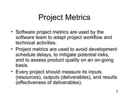 Software Process and Quality Metrics | PDF | Software Quality | Software