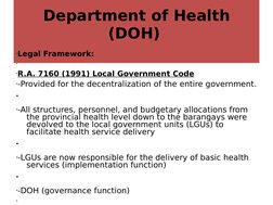 Roles and Functions of the DOH | PDF | Public Health | Health System