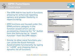 EPM Functions in SAP BPC Excel Add-In | PDF | Microsoft Excel ...