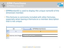 EPM Functions in SAP BPC Excel Add-In | PDF | Microsoft Excel ...