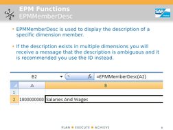 EPM Functions in SAP BPC Excel Add-In | PDF | Microsoft Excel ...