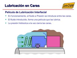 Lubricación en Caras
Lubricación en Caras
•
En funcionamiento, el fluido a Presión se introduce entre las caras.
•
El fluido