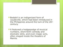 Philippine Bodabil: A Theatrical Legacy | PDF | Variety Shows | Vaudeville
