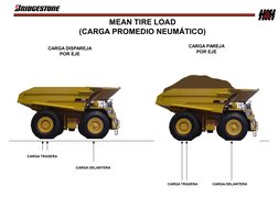 MEAN TIRE LOAD
(CARGA PROMEDIO NEUMÁTICO)
CARGA PAREJA
POR EJE
CARGA DISPAREJA
POR EJE
CARGA TRASERA
CARGA DELANTERA
CARGA TR