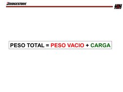 PESO TOTAL = PESO VACIO + CARGA
