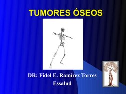  
 
TUMORES ÓSEOS
TUMORES ÓSEOS
DR: Fidel E. Ramírez Torres
Essalud
