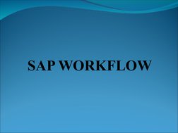 SAP WORKFLOW
