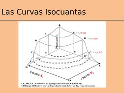 Las Curvas Isocuantas
 
 
 
 
 
 
 
 
 
 
 
 
 
 
 
 
 
 
 
 
 
 
 
 
CC, DD, EE : Contornos de igual producción (ISOCUANTAS)
