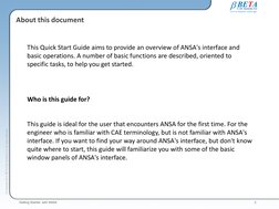 Getting Started With ANSA | PDF