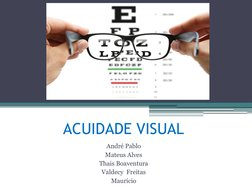 ACUIDADE VISUAL
André Pablo
Mateus Alves
Thais Boaventura
Valdecy  Freitas
Maurício
