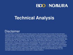 Technical Analysis 
This presentation is being issued solely for information purposes. This presentation does not contain all