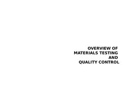 Materials Testing and Quality Control Overview | PDF | Specification ...