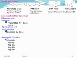 tBoc and Fmoc Protocols in Peptide Synthesis | PDF | Chemical Reactions ...