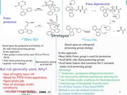 tBoc and Fmoc Protocols in Peptide Synthesis | PDF | Chemical Reactions ...