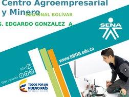 Centro Agroempresarial 
y Minero 
REGIONAL BOLÍVAR
G. EDGARDO GONZALEZ  A.
