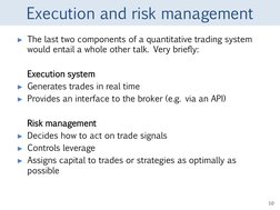 Python Backtesting for Quantitative Trading | PDF | Beta (Finance ...