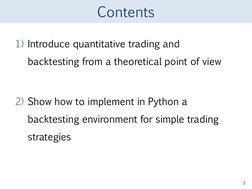 Python Backtesting for Quantitative Trading | PDF | Beta (Finance ...