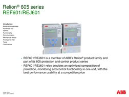 REF 601 RELAY Manual | PDF | Power Supply | User Interface