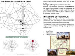 Lutyens had initially designed Delhi with all the
streets
crossing at right angles, much like in New York.
However, Lord Hard