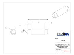 Flecha
Pieza:
ESCALA: 1:1
FECHA: 12/02/2016
Chihuahua, Méx: (614) 417 3277
Lada sin costo: 01 800 410 3554
soporte@intelligy.