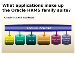 What applications make up 
the Oracle HRMS family suite?
