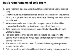 Cold Room Installation Guide | PDF | Refrigeration | Engineering ...
