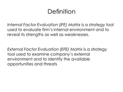 Ife Matrix.pdf IFE and EFE Matrix Overview | PDF | Swot Analysis | Economies