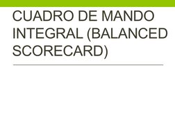 CUADRO DE MANDO 
INTEGRAL (BALANCED 
SCORECARD)
