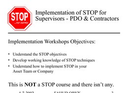 Stop 2 Training Program STOP Implementation for Supervisors | PDF | Psychological Concepts ...