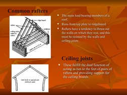 
The main load bearing members of a 
The main load bearing members of a 
roof.
roof.

Runs from top plate to ridgeboard
Run