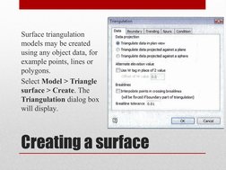 Triangulation Modelling in Vulcan | PDF | Computer Data | Computing