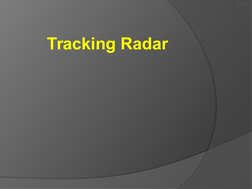 H.P
Tracking Radar

