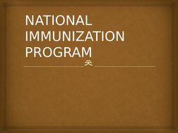 National Immunization Program Overview | PDF | Vaccines | Measles