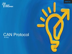 At HCL
CAN Protocol
