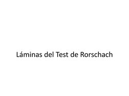 Láminas del Test de Rorschach
