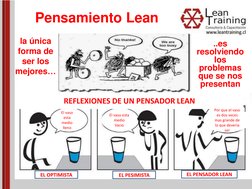Pensamiento Lean 
 
..es 
resolviendo 
los 
problemas 
que se nos 
presentan  
 
la única 
forma de 
ser los 
mejores… 
 
REF